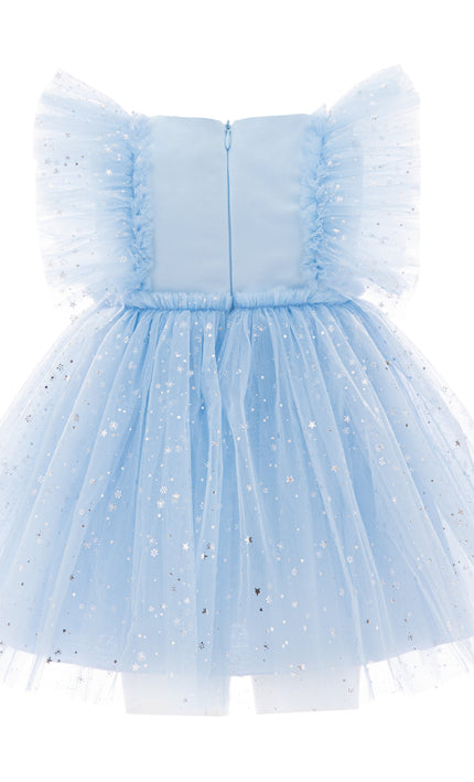 kids atelier Mimi Tutu Light Blue Party Dress with Glitter Stars
