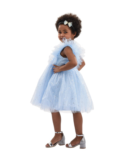 kids atelier Mimi Tutu Light Blue Party Dress with Glitter Stars