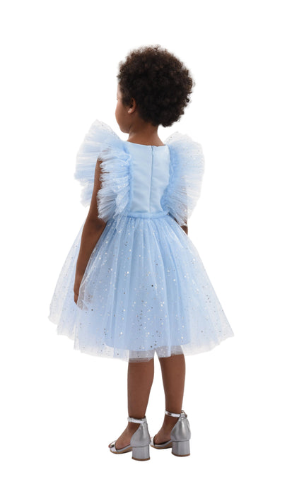 kids atelier Mimi Tutu Light Blue Party Dress with Glitter Stars