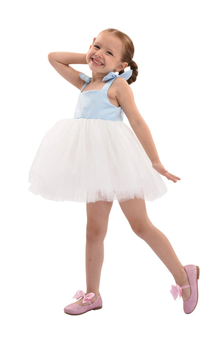 kids atelier Mimi tutu Light Blue Bodice Dress with White Tulle Skirt