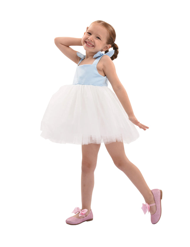 kids atelier Mimi tutu Light Blue Bodice Dress with White Tulle Skirt