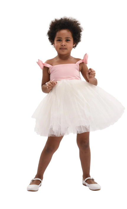 kids atelier Mimi tutu Light Pink Bodice Dress with White Tulle Skirt
