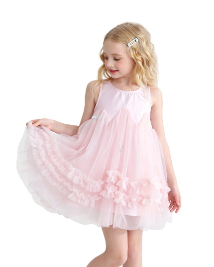 kids atelier mimi tutu Pink Genevieve Pleated Tulle Dress