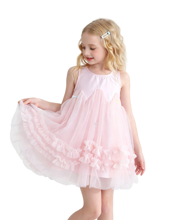 kids atelier mimi tutu Pink Genevieve Pleated Tulle Dress
