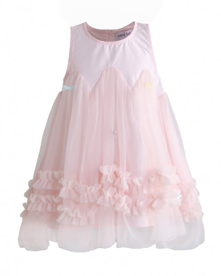 kids atelier mimi tutu Pink Genevieve Pleated Tulle Dress