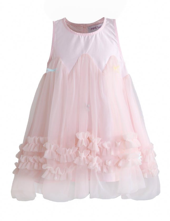 kids atelier mimi tutu Pink Genevieve Pleated Tulle Dress