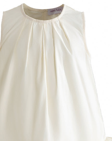 kids atelier mimi tutu Cream Empressa Pleated Tulle Party Dress