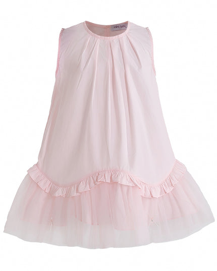 kids atelier mimi tutu Pink Empressa Pleated Tulle Party Dress