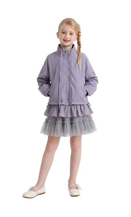 kids atelier mimi tutu Purple Ruffle Top & Jacket Duo