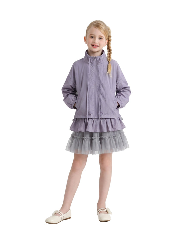 kids atelier mimi tutu Purple Ruffle Top & Jacket Duo