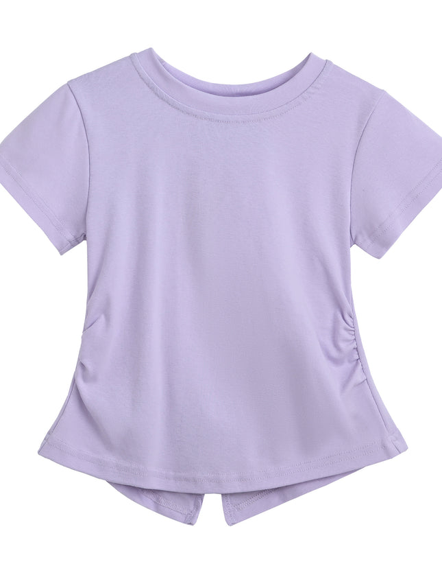 kids atelier mimi tutu Purple Tee with Bow Back