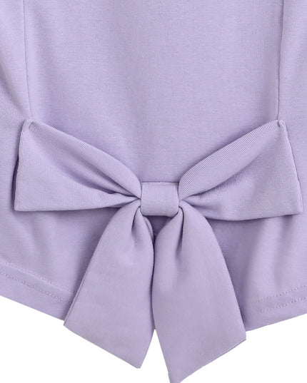 Purple Tee with Bow Back