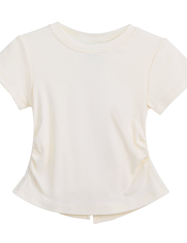kids atelier mimi tutu White Tee with Bow Back
