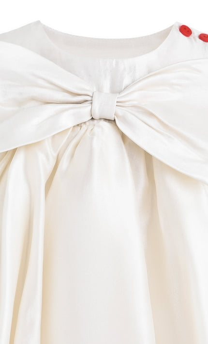kids atelier mimi tutu Cream Petra Bow Dress