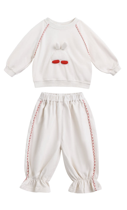 kids atelier mimi tutu Cream Bunny Knit Set