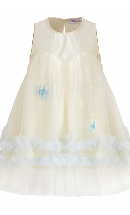kids atelier mimi tutu Blue Corabelle Floral Ruffle Dress