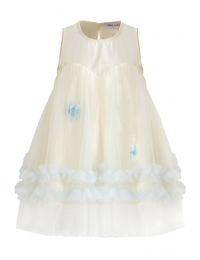 Blue Corabelle Floral Ruffle Dress