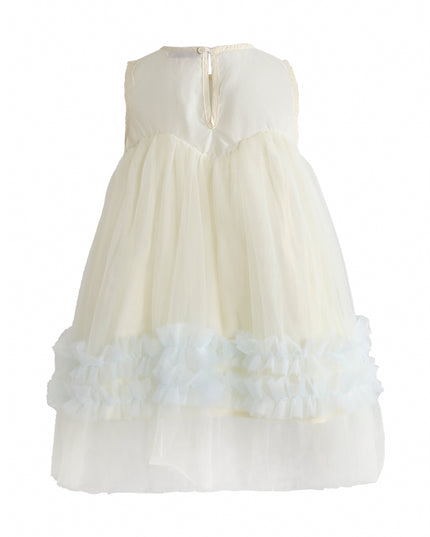 kids atelier mimi tutu Blue Corabelle Floral Ruffle Dress with Accessory