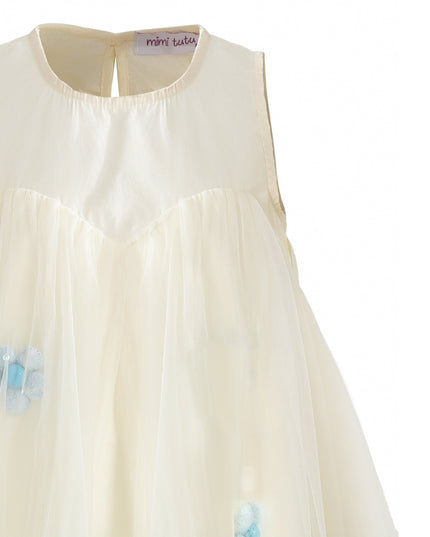 kids atelier mimi tutu Blue Corabelle Floral Ruffle Dress with Accessory