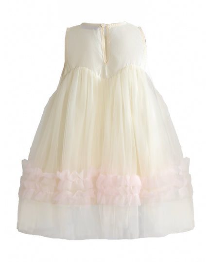 Pink Corabelle Floral Ruffle Dress with Accessory