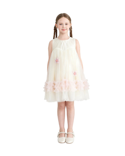 Pink Corabelle Floral Ruffle Dress with Accessory