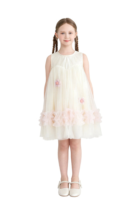 kids atelier mimi tutu Pink Corabelle Floral Ruffle Dress