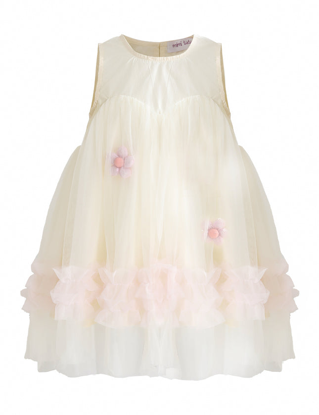 kids atelier mimi tutu Pink Corabelle Floral Ruffle Dress