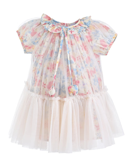 kids atelier mimi tutu Pink Ayla Blossom Tulle Dress