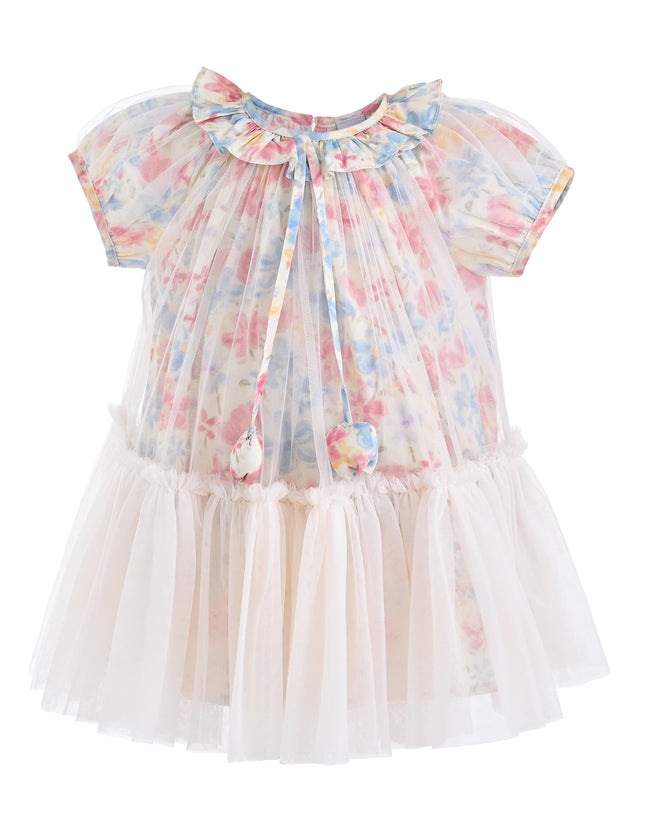 kids atelier mimi tutu Pink Ayla Blossom Tulle Dress