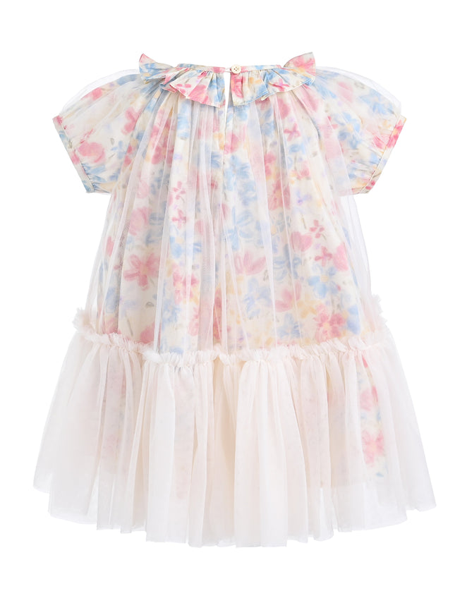 kids atelier mimi tutu Pink Ayla Blossom Tulle Dress