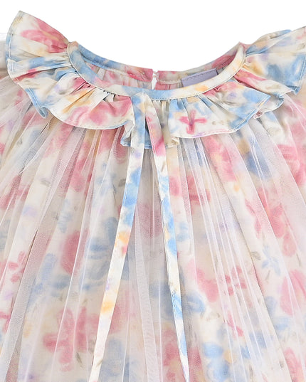 kids atelier mimi tutu Pink Ayla Blossom Tulle Dress