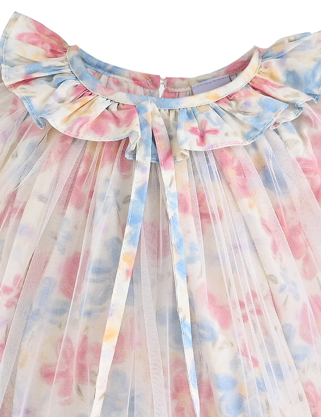 kids atelier mimi tutu Pink Ayla Blossom Tulle Dress
