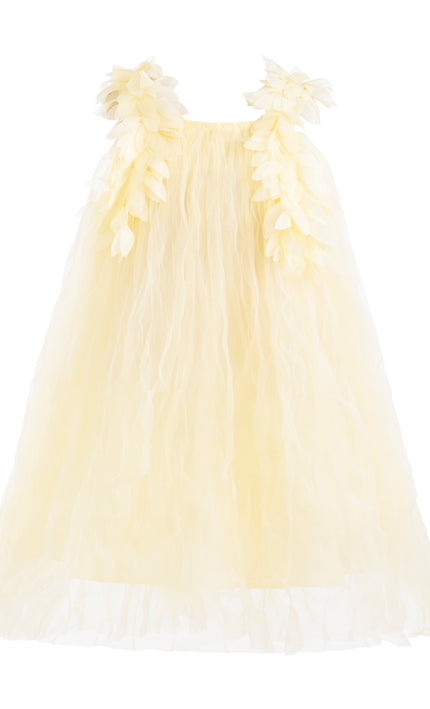 kids atelier mimi tutu Yellow Fiorenne Petal Tulle Dress
