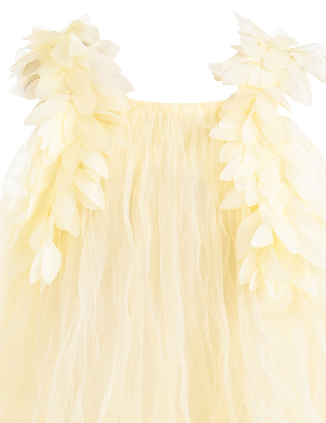 Yellow Fiorenne Petal Tulle Dress