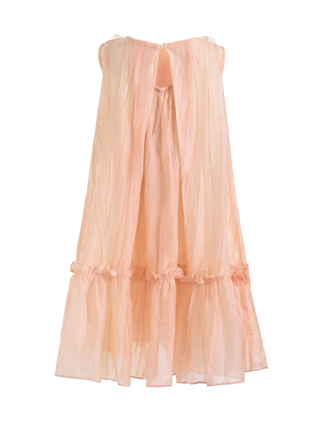 kids atelier mimi tutu Peach Mariselle Floral Ruffle Dress