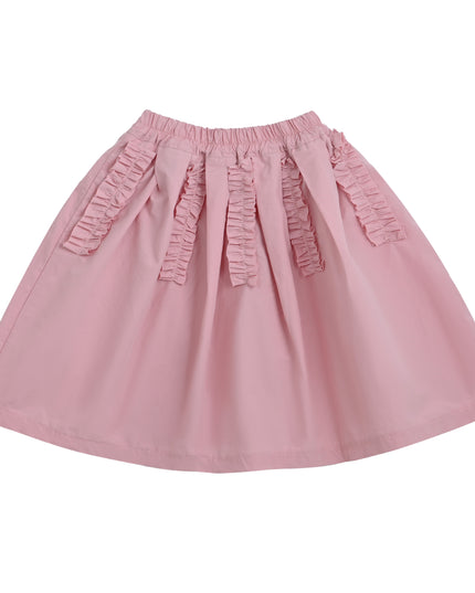 kids atelier mimi tutu Pink Skirt with Ruffle Strips