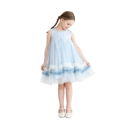 kids atelier mimi tutu Blue Rosabella Ruffle Tulle Dress
