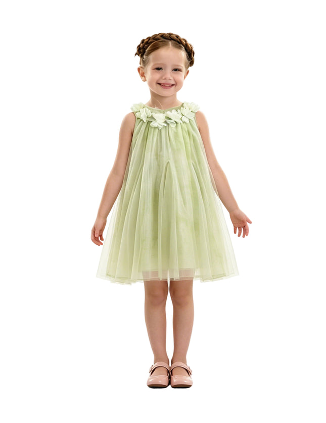 kids atelier mimi tutu Green Solavie Floral Layered Dress