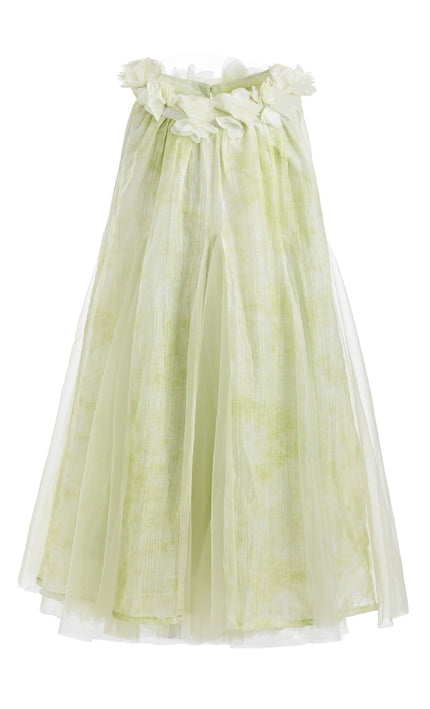 kids atelier mimi tutu Green Solavie Floral Layered Dress