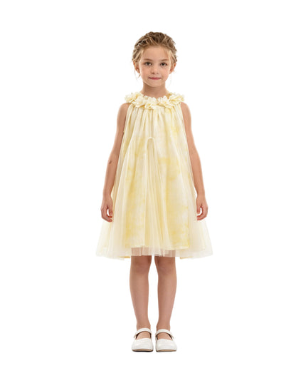 kids atelier mimi tutu Yellow Solavie Floral Layered Dress
