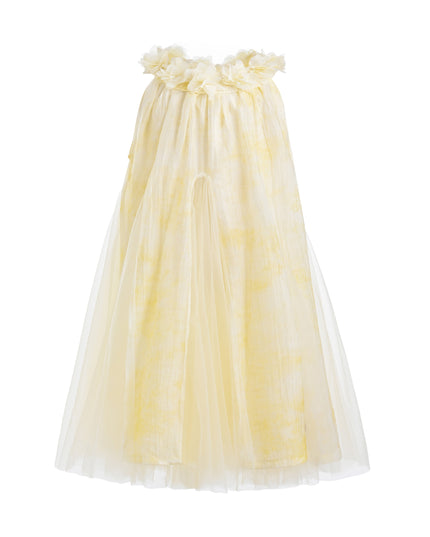 kids atelier mimi tutu Yellow Solavie Floral Layered Dress