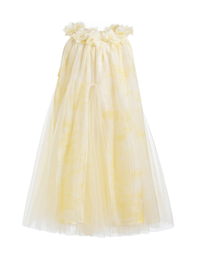 kids atelier mimi tutu Yellow Solavie Floral Layered Dress