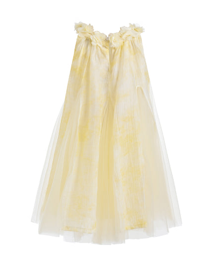 kids atelier mimi tutu Yellow Solavie Floral Layered Dress