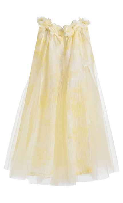 kids atelier mimi tutu Yellow Solavie Floral Layered Dress