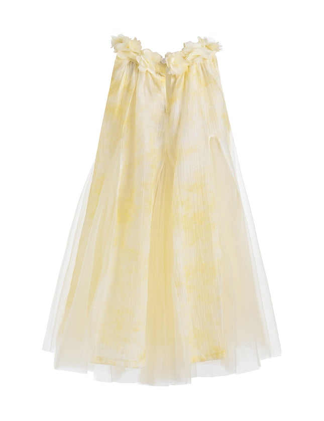 kids atelier mimi tutu Yellow Solavie Floral Layered Dress