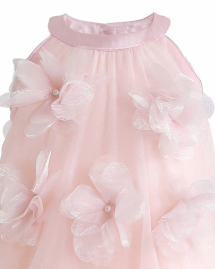 kids atelier mimi tutu Pink Veloura Floral Bow Dress