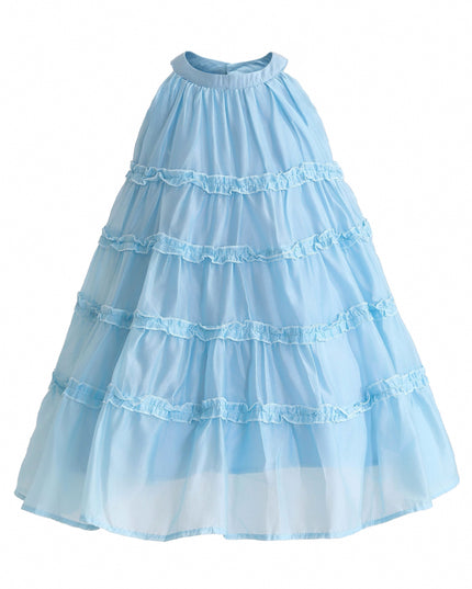 kids atelier mimi tutu Blue Seralyn Tiered Ruffle Dress