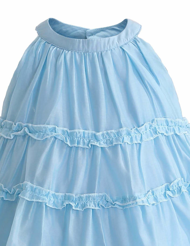 kids atelier mimi tutu Blue Seralyn Tiered Ruffle Dress