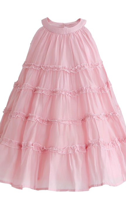 kids atelier mimi tutu Pink Seralyn Tiered Ruffle Dress