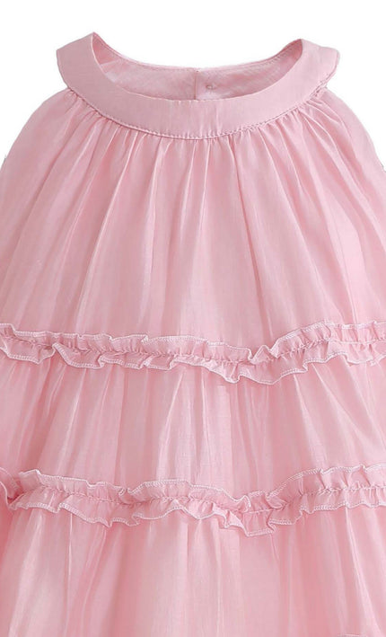 kids atelier mimi tutu Pink Seralyn Tiered Ruffle Dress